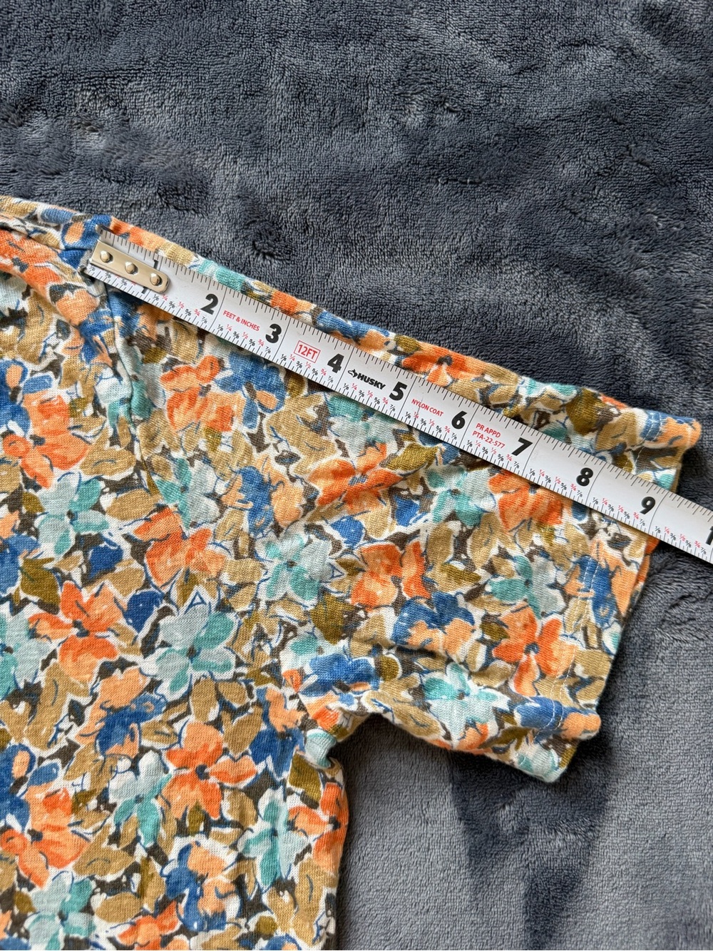 Laura Ashley Multicolor Floral Button-Front Short Sleeve Blouse - Picture 6 of 9